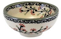 A picture of a Polish Pottery Dipping Bowl (Cherry Blossom) | M153S-DPGJ as shown at PolishPotteryOutlet.com/products/dipping-bowl-cherry-blossom