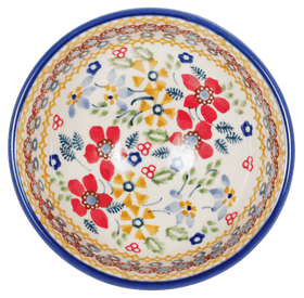 Polish Pottery Dipping Bowl (Ruby Duet) | M153S-DPLC Additional Image at PolishPotteryOutlet.com