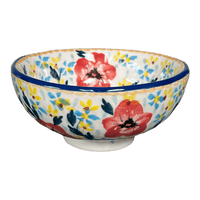 A picture of a Polish Pottery Dipping Bowl (Brilliant Wreath) | M153S-WK78 as shown at PolishPotteryOutlet.com/products/dipping-bowl-brilliant-wreath-m153s-wk78