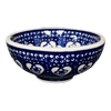 Polish Pottery Dipping Bowl (Nordic Hearts) | M153T-DSS at PolishPotteryOutlet.com
