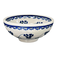 A picture of a Polish Pottery Dipping Bowl (Vineyard in Bloom) | M153T-MCP as shown at PolishPotteryOutlet.com/products/dipping-bowl-vineyard-in-bloom-m153t-mcp