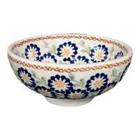 A picture of a Polish Pottery Dipping Bowl (Mums the Word) | M153T-P178 as shown at PolishPotteryOutlet.com/products/dipping-bowl-mums-the-word-m153t-p178