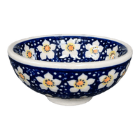 A picture of a Polish Pottery Dipping Bowl (Paperwhites) | M153T-TJP as shown at PolishPotteryOutlet.com/products/dipping-bowl-paperwhites-m153t-tjp