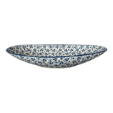 Bowl, Oblong, Serving, Large, 15.75" x 8.25" in "Scattered Blues" by Manufaktura | M168S-AS45