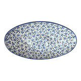 Bowl, Oblong, Serving, Large, 15.75" x 8.25" in "Scattered Blues" by Manufaktura | M168S-AS45