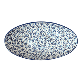 Polish Pottery Large Oblong Serving Bowl (Scattered Blues) | M168S-AS45 Additional Image at PolishPotteryOutlet.com