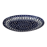 Bowl, Oblong, Serving, Large, 15.75" x 8.25" in "Peacock" by Manufaktura | M168T-54