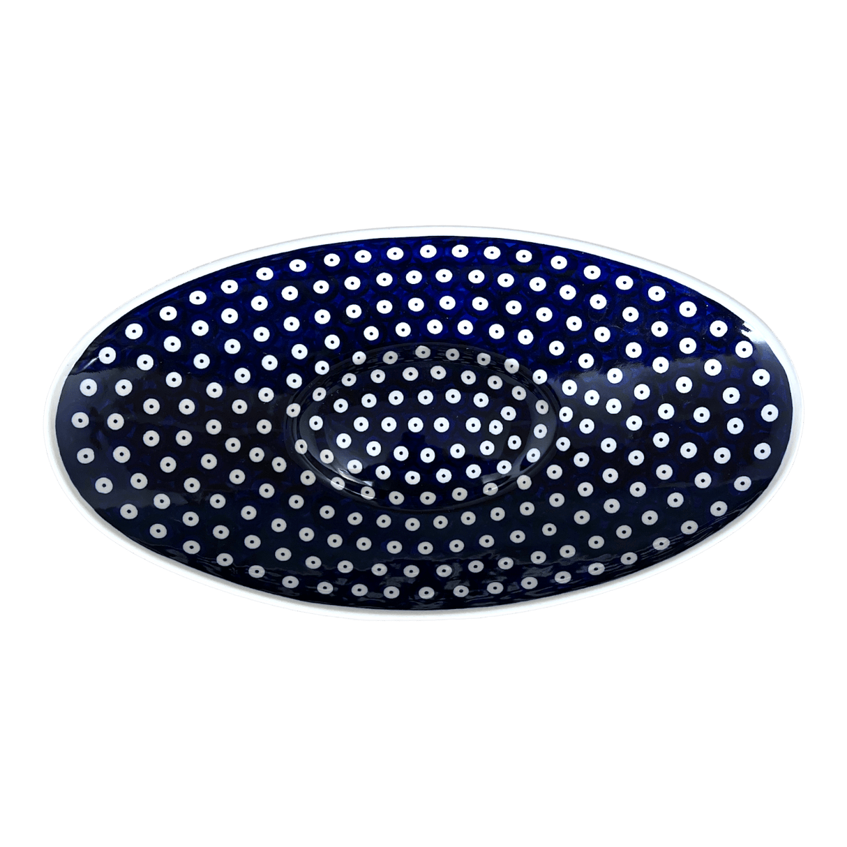 Bowl, Oblong, Serving, Large, 15.75" x 8.25" in "Dot to Dot" by Manufaktura | M168T-70A