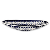 Bowl, Oblong, Serving, Large, 15.75" x 8.25" in "Periwinkle Chain" by Manufaktura | M168T-P213