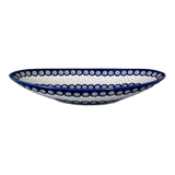 Bowl, Oblong, Serving, Large, 15.75" x 8.25" in "Peacock Dot" by Manufaktura | M168U-54K