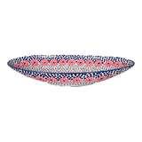 Bowl, Oblong, Serving, Large, 15.75" x 8.25" in "Falling Petals" by Manufaktura | M168U-AS72