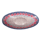 Bowl, Oblong, Serving, Large, 15.75" x 8.25" in "Falling Petals" by Manufaktura | M168U-AS72