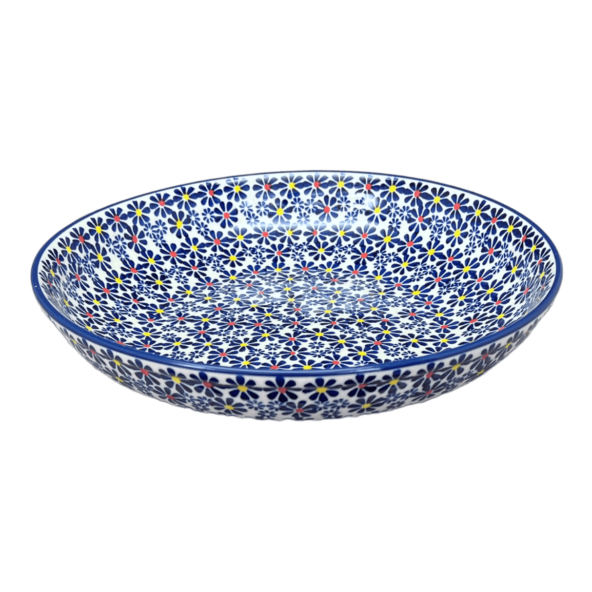 Bowl, Round, Shallow, Salad, 11.75" in "Field of Daisies" by Manufaktura | M173S-S001