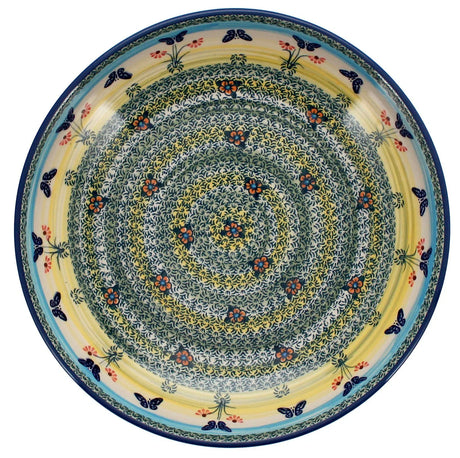 Bowl, Round, Shallow, Salad, 11.75" in "Butterflies in Flight" by Manufaktura | M173S-WKM