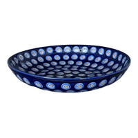A picture of a Polish Pottery 11.75" Shallow Salad Bowl (Harvest Moon) | M173S-ZP01 as shown at PolishPotteryOutlet.com/products/11-75-shallow-salad-bowl-harvest-moon-m173s-zp01