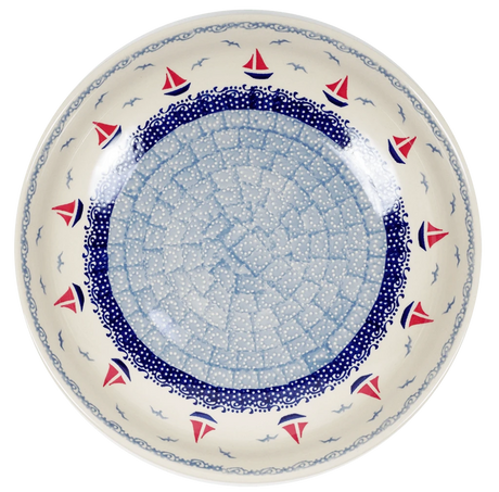 Bowl, Round, Shallow, Salad, 11.75" in "Smooth Seas" by Manufaktura | M173T-DPML