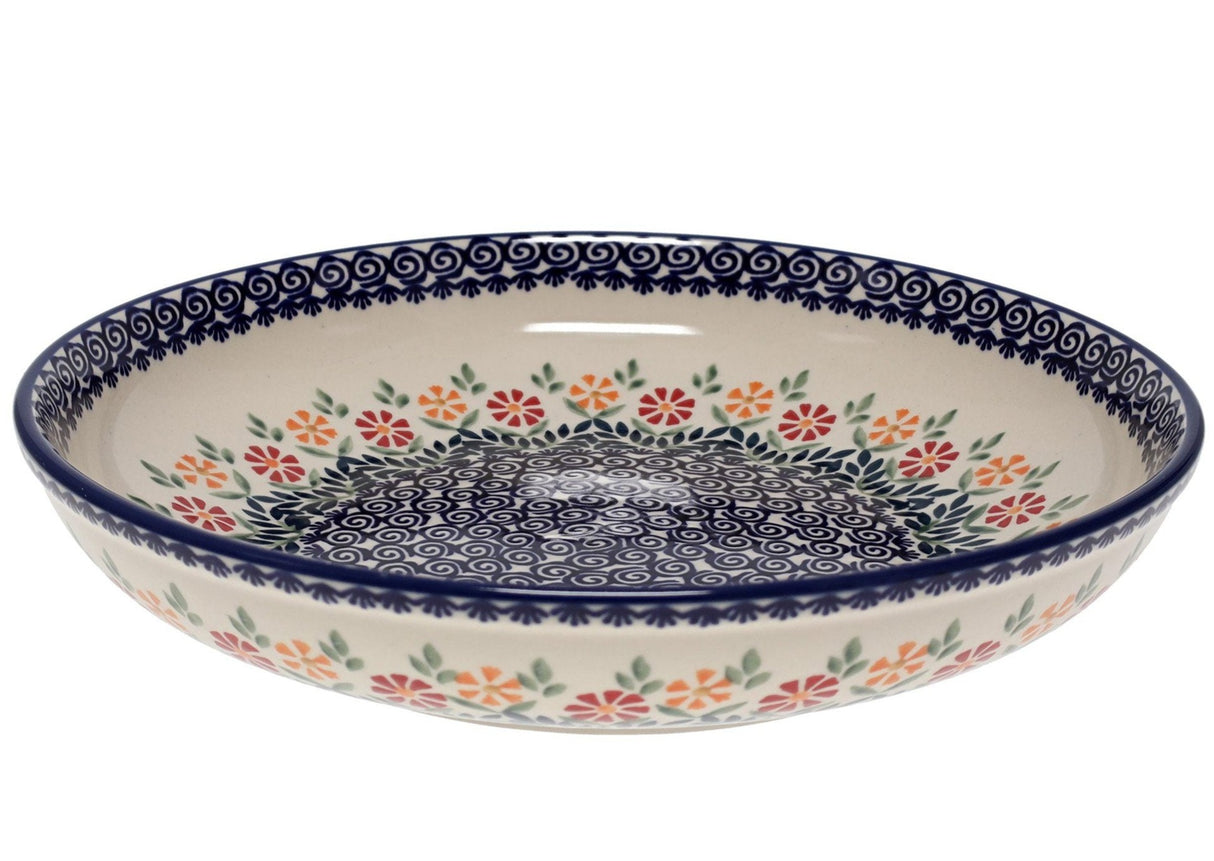 Bowl, Round, Shallow, Salad, 11.75" in "Flower Power" by Manufaktura | M173T-JS14