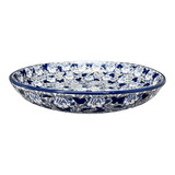 Bowl, Round, Shallow, Salad, 11.75" in "Dusty Blue Butterflies" by Manufaktura | M173U-AS56