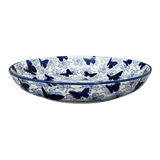 Bowl, Round, Shallow, Salad, 11.75" in "Blue Butterfly" by Manufaktura | M173U-AS58
