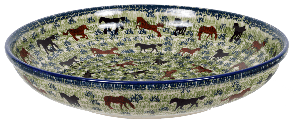 Bowl, Round, Shallow, Salad, 11.75" in "On the Range" by Manufaktura | M173U-INK2