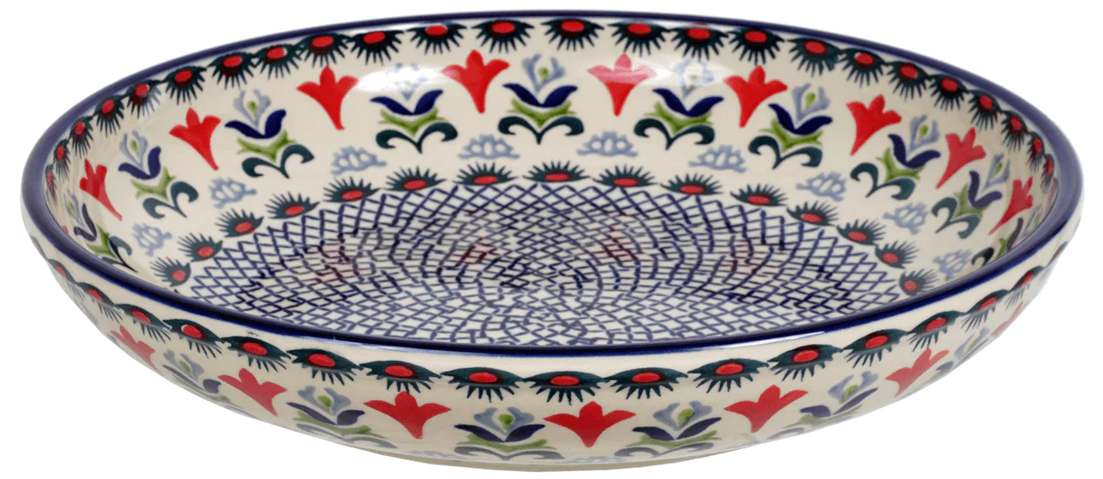 Bowl, Round, Shallow, Salad, 11.75" in "Scandinavian Scarlet" by Manufaktura | M173U-P295