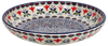 Polish Pottery 11.75" Shallow Salad Bowl (Scandinavian Scarlet) | M173U-P295 at PolishPotteryOutlet.com