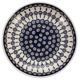 Bowl, Round, Shallow, Salad, 11.75" in "Floral Peacock" by Manufaktura | M173T-54KK