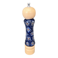 A picture of a Polish Pottery Pepper Mill (Bonbons) | M182T-2 as shown at PolishPotteryOutlet.com/products/pepper-mill-bonbons-m182t-2