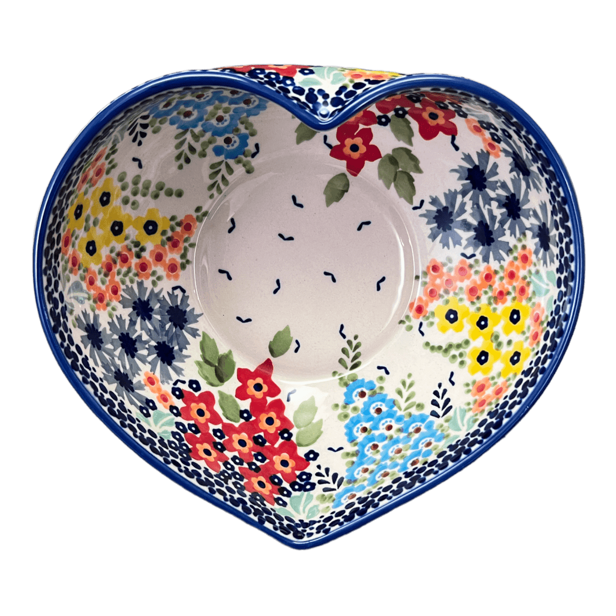 Bowl, Heart-Shaped, Large, 6.75" x 7" in "Brilliant Garden" by Manufaktura | M189S-DPLW