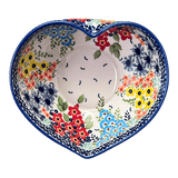 Bowl, Heart-Shaped, Large, 6.75" x 7" in "Brilliant Garden" by Manufaktura | M189S-DPLW