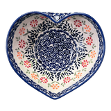 Bowl, Heart-Shaped, Large, 6.75" x 7" in "Flower Power" by Manufaktura | M189T-JS14