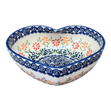 Bowl, Heart-Shaped, Large, 6.75" x 7" in "Flower Power" by Manufaktura | M189T-JS14