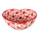 Bowl, Heart-Shaped, Large, 6.75" x 7" in "Scarlet Daisy" by Manufaktura | M189U-AS73