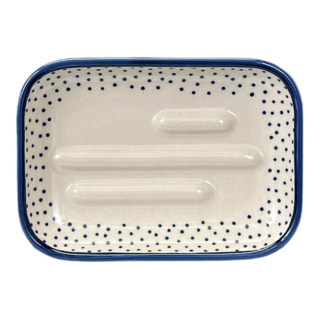 Soap Dish, 5" x 3.5" in "Peacock Dot" by Manufaktura | M191U-54K