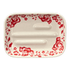 Polish Pottery Soap Dish (Rose - Floribunda) | M191U-GZ32 at PolishPotteryOutlet.com