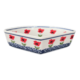 Bowl, Wedge-Shaped, 5" x 8.5" in "Poppy Garden" by Manufaktura | M048T-EJ01
