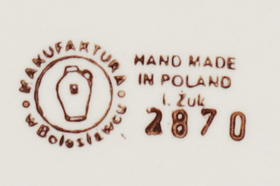 Polish Pottery 8.5" Salad Plate (Apple Dot) | T134T-70B Additional Image at PolishPotteryOutlet.com
