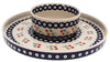 Polish Pottery Chip and Dip Platter (Cherry Dot) | N007T-70WI at PolishPotteryOutlet.com