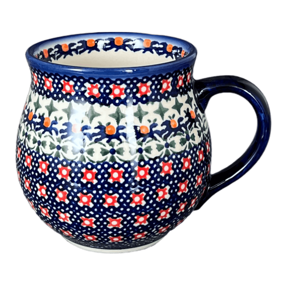 Mug, Belly Mug, 16 oz Large in "Bowties & Blossoms" by Andy | NDA10-21