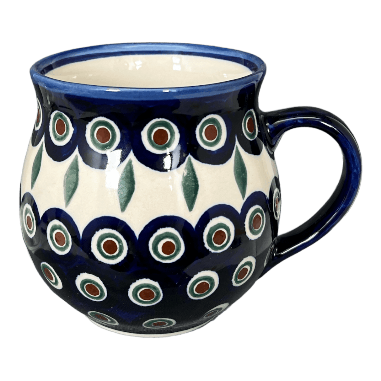 Mug, Belly Mug, 16 oz Large in "Peacock" by Andy | NDA10-43