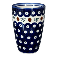 A picture of a Polish Pottery Large Tumbler (Mosquito) | NDA11-24 as shown at PolishPotteryOutlet.com/products/large-tumbler-mosquito-nda11-24