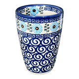 Tumbler, 18 oz in "Blue Daisy Spiral" by Andy | NDA11-38