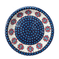 A picture of a Polish Pottery 7.5" Round Plate (Polish Bouquet) | NDA114-82 as shown at PolishPotteryOutlet.com/products/7-5-round-plate-polish-bouquet-nda114-82
