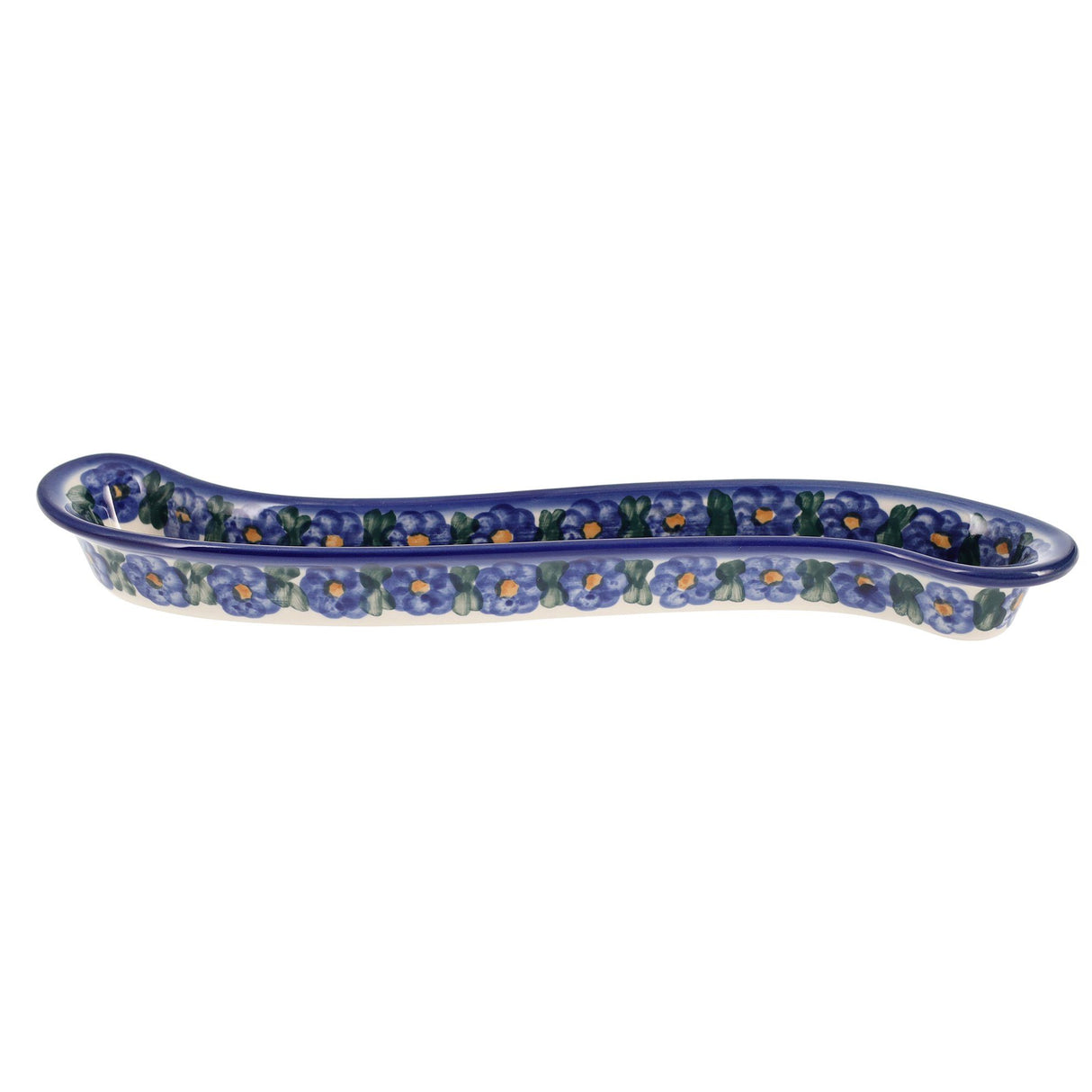 Olive Boat, Curved, 13" x 1.75" in "Blue Cascade" by Andy | NDA132-A31