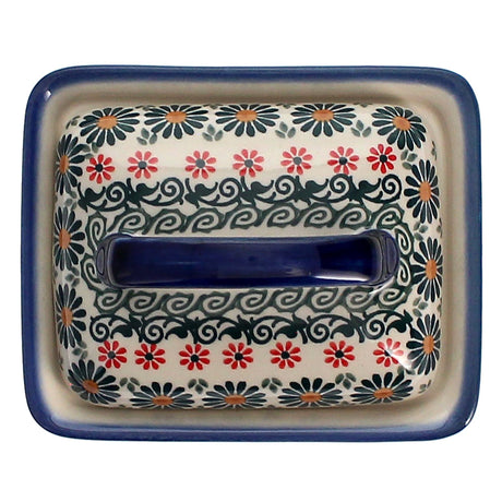 Butter Dish, 5.5" x 4.75" in "Garden Breeze" by Andy | NDA14-A48