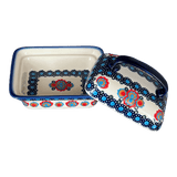 Butter Dish, 5.5" x 4.75" in "Polish Bouquet" by Andy | NDA14-82
