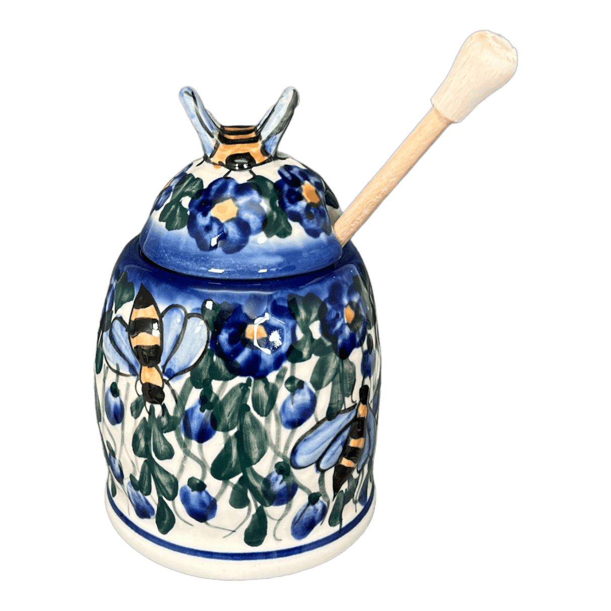 Jar, Honey, 5" in "Blue Cascade" by Andy | NDA18-A31