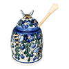 Polish Pottery Honey Jar (Blue Cascade) | NDA18-A31 at PolishPotteryOutlet.com
