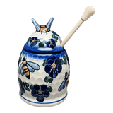 Jar, Honey, 5" in "Blue Tethered Blossoms" by Andy | NDA18-4