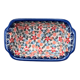 Polish Pottery Small Bread Baker (Meadow in Bloom) | NDA180-A54 Additional Image at PolishPotteryOutlet.com